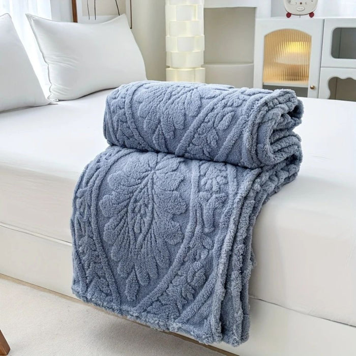 Cosycombe™ Geometric Jacquard Fleece Throw – Soft Microfibre in Four Sizes