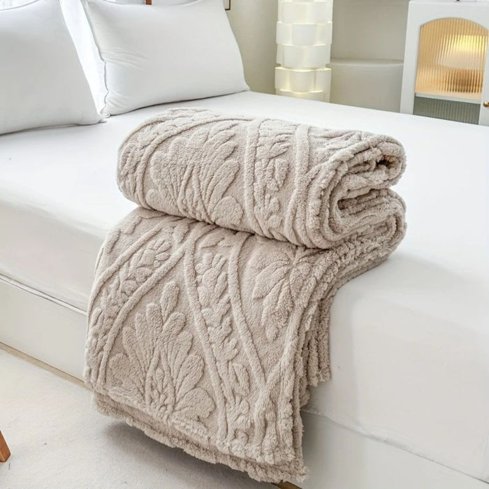 Cosycombe™ Geometric Jacquard Fleece Throw – Soft Microfibre in Four Sizes