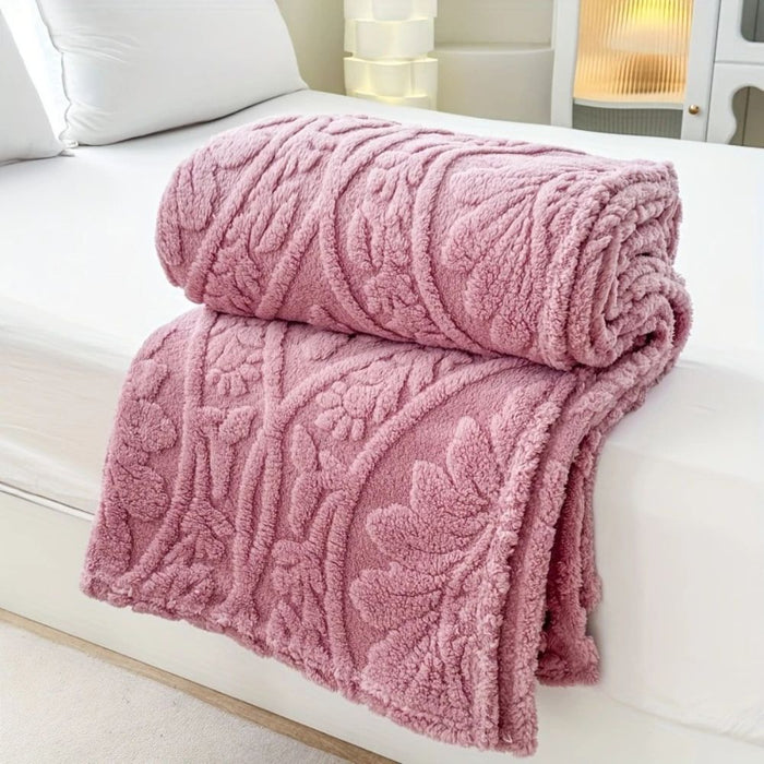 Cosycombe™ Geometric Jacquard Fleece Throw – Soft Microfibre in Four Sizes