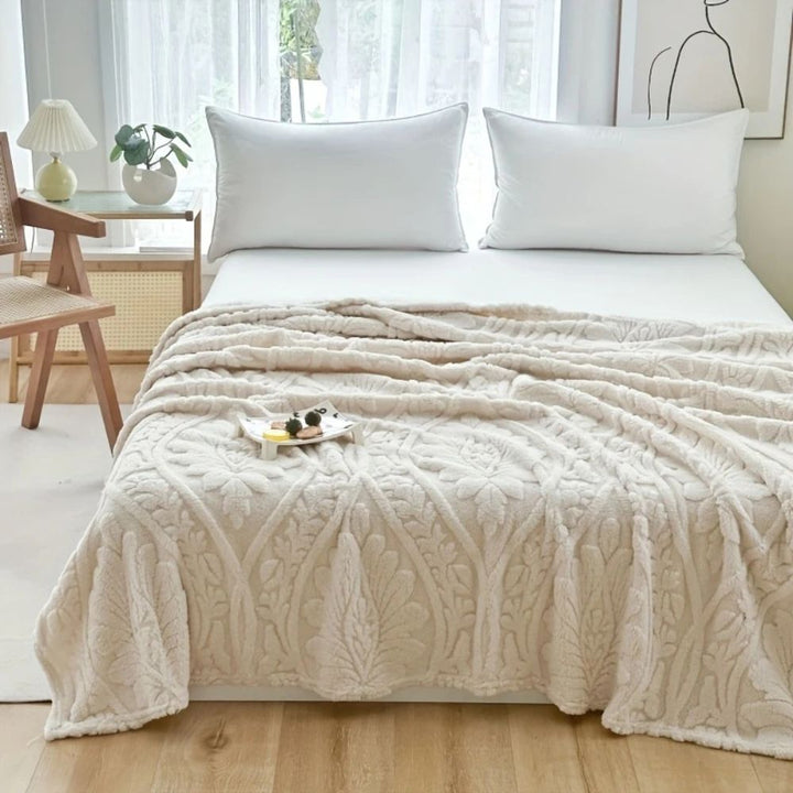 Cosycombe™ Geometric Jacquard Fleece Throw – Soft Microfibre in Four Sizes