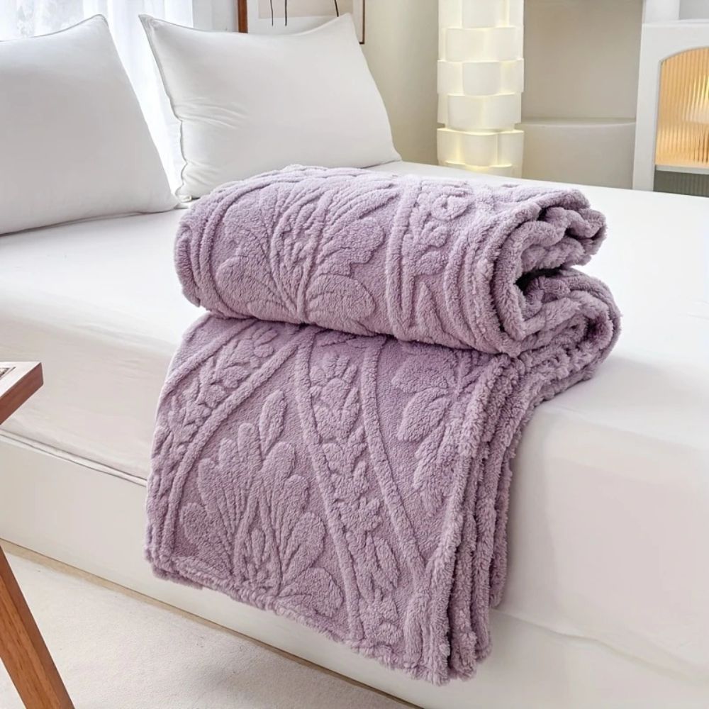 Cosycombe™ Geometric Jacquard Fleece Throw – Soft Microfibre in Four Sizes