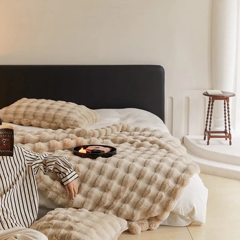 Cosycombe™ Ultra-Plush Faux Fur Throw Blanket with Cloud-Soft Double Layer