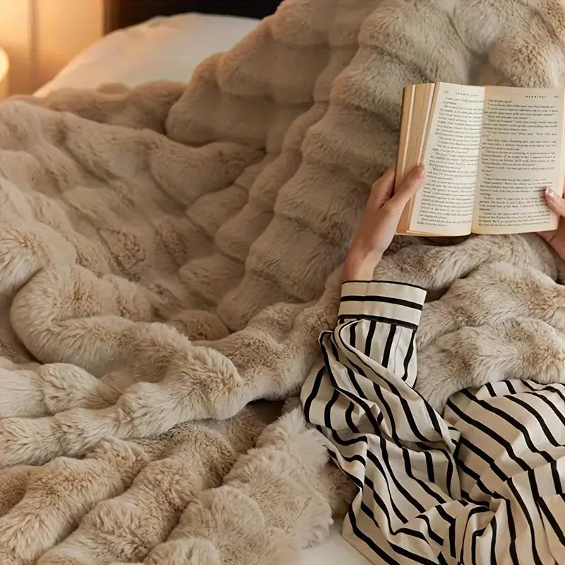 Cosycombe™ Ultra-Plush Faux Fur Throw Blanket with Cloud-Soft Double Layer