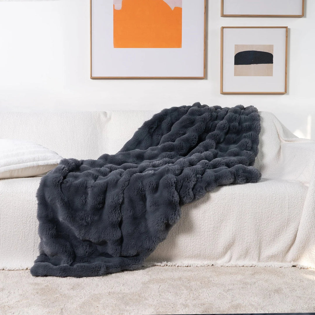 Cosycombe™ Ultra-Plush Faux Fur Throw Blanket with Cloud-Soft Double Layer