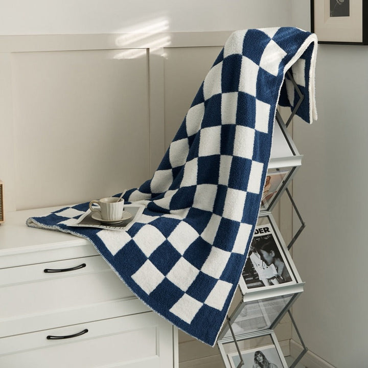 Cosycombe™ Colourful Checkerboard Throw Blanket for Sofa and Bed