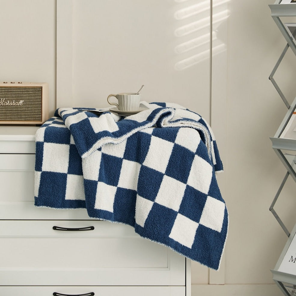 Cosycombe™ Colourful Checkerboard Throw Blanket for Sofa and Bed