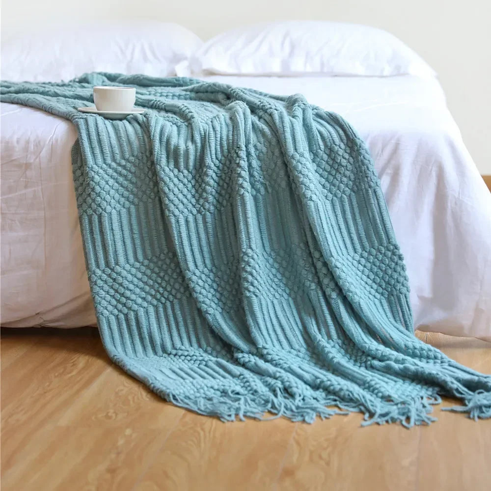 Cosycombe™ Chunky Knit Throw Blanket with Soft Cashmere-Feel Touch