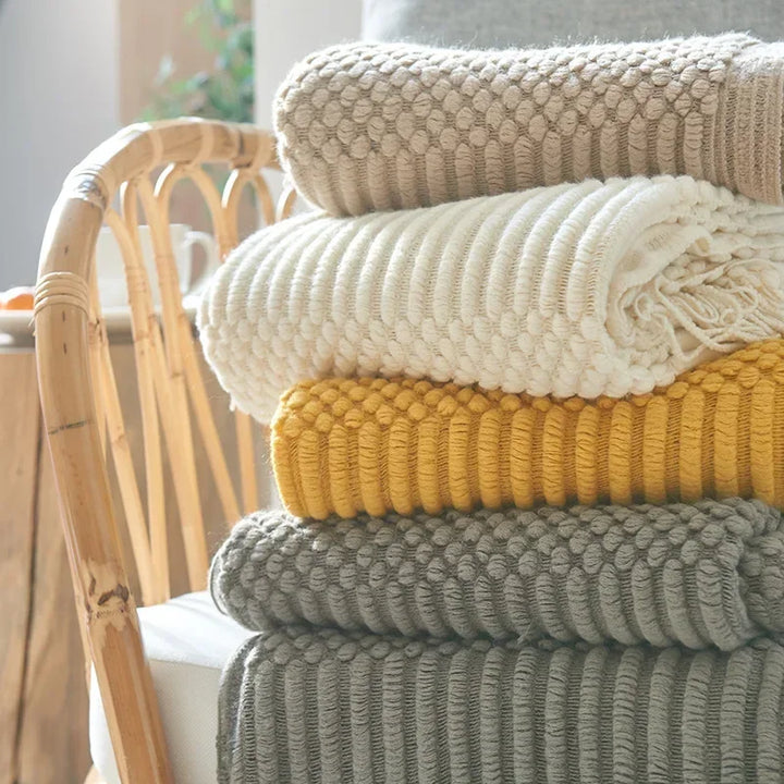 Cosycombe™ Chunky Knit Throw Blanket with Soft Cashmere-Feel Touch