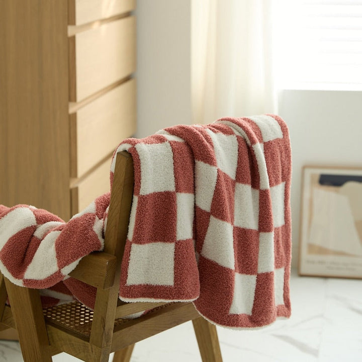 Cosycombe™ Colourful Checkerboard Throw Blanket for Sofa and Bed