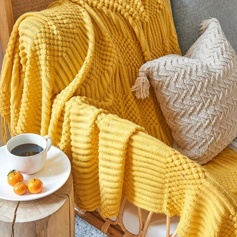 Cosycombe™ Chunky Knit Throw Blanket with Soft Cashmere-Feel Touch