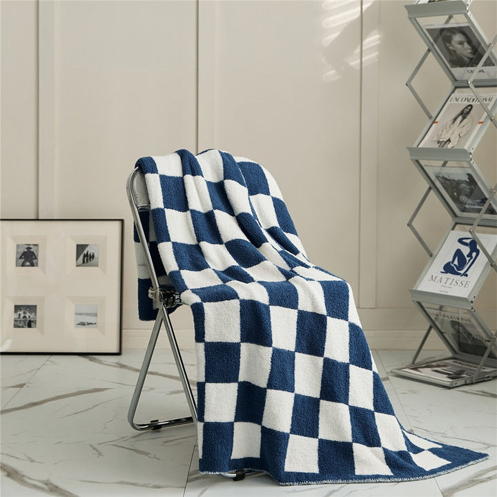Cosycombe™ Colourful Checkerboard Throw Blanket for Sofa and Bed