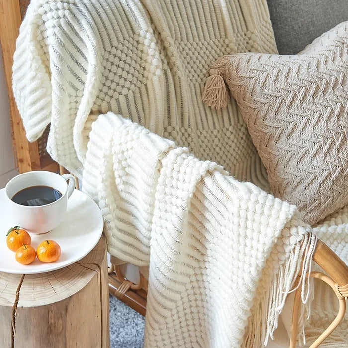 Cosycombe™ Chunky Knit Throw Blanket with Soft Cashmere-Feel Touch