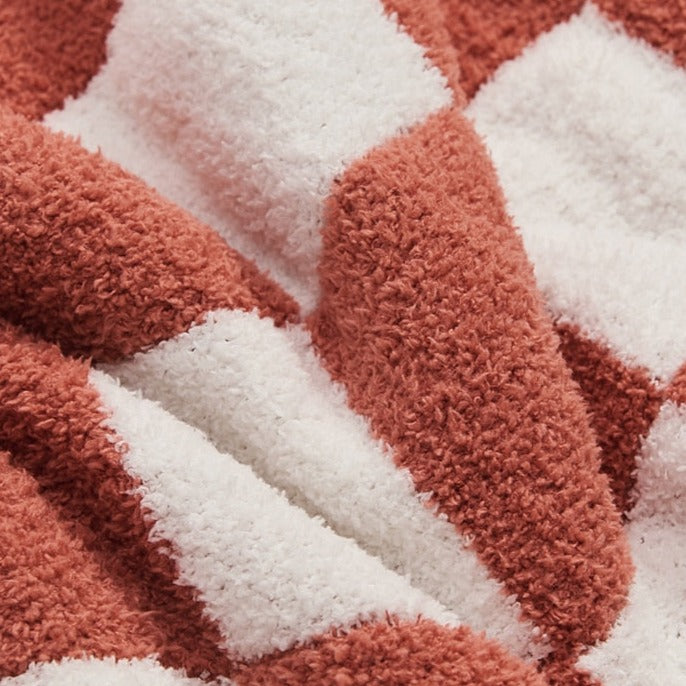 Cosycombe™ Colourful Checkerboard Throw Blanket for Sofa and Bed