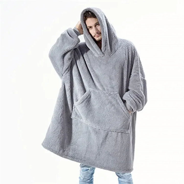 Cosycombe™ Oversized Flannel Blanket Hoodie with Long Sleeves, Unisex