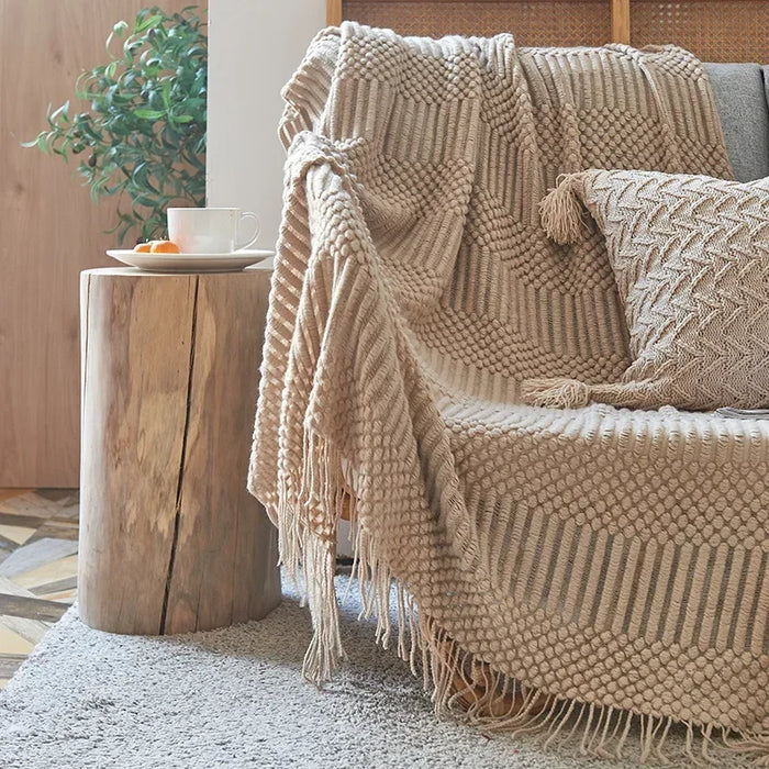 Cosycombe™ Chunky Knit Throw Blanket with Soft Cashmere-Feel Touch