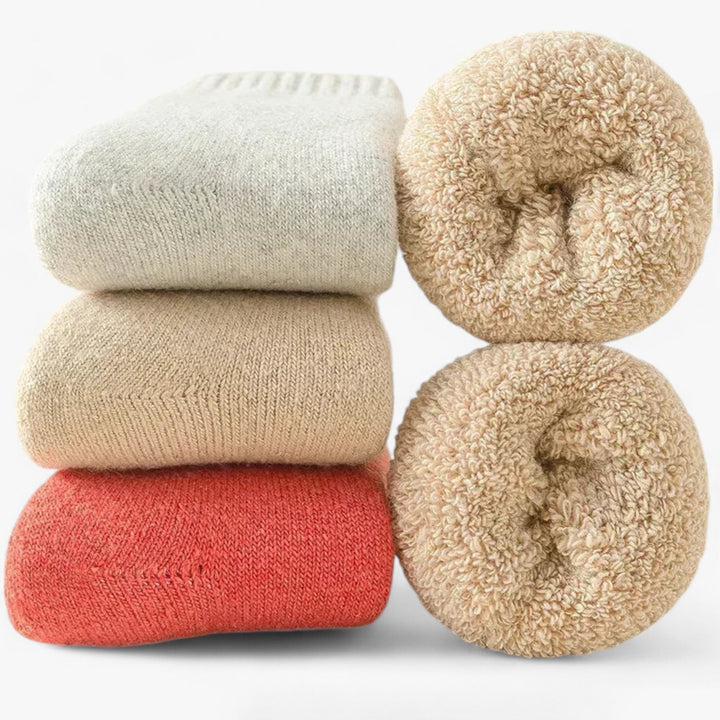 Cosycombe™ Thermal Wool &amp; Cashmere Socks, 3 Pairs – Fleece Loop Warmth