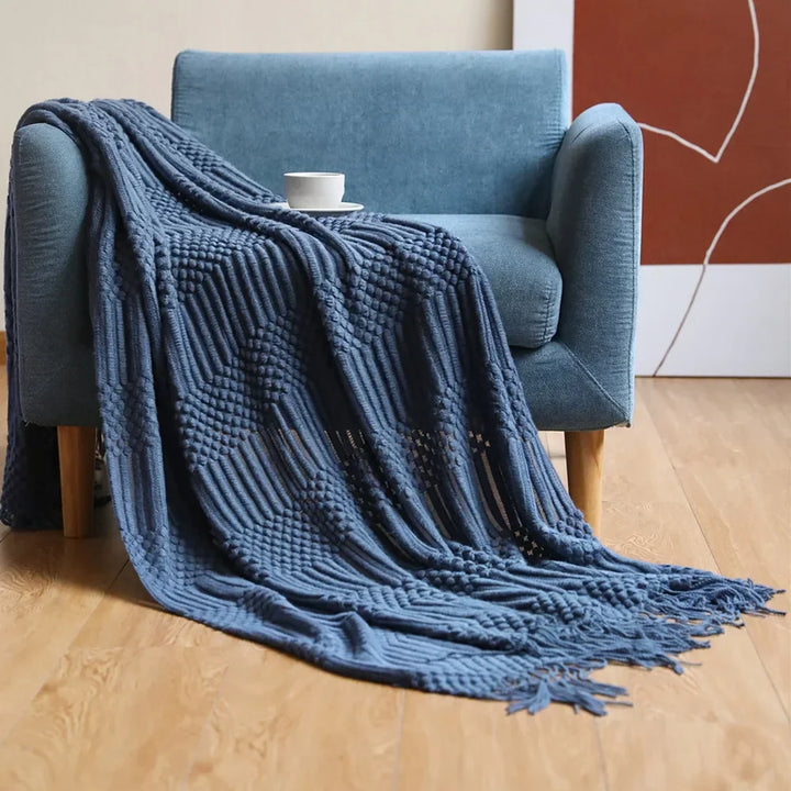 Cosycombe™ Chunky Knit Throw Blanket with Soft Cashmere-Feel Touch