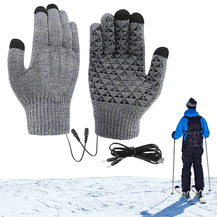 Cosycombe™ USB Heated Touchscreen Gloves with Non-Slip Grip