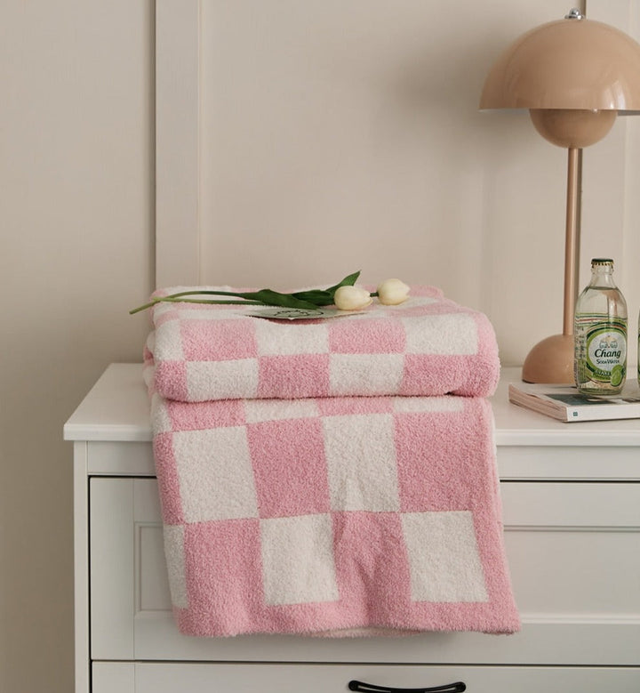 Cosycombe™ Colourful Checkerboard Throw Blanket for Sofa and Bed