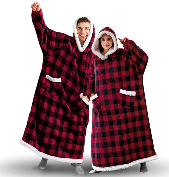 Cosycombe™ Extra-Long Hooded Snuggle Blanket with Sleeves – Unisex
