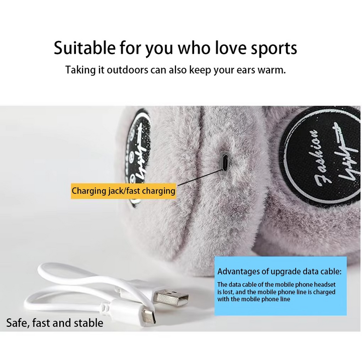 Cosycombe™ Wireless Plush Earmuff Headphones with Bluetooth 5.2