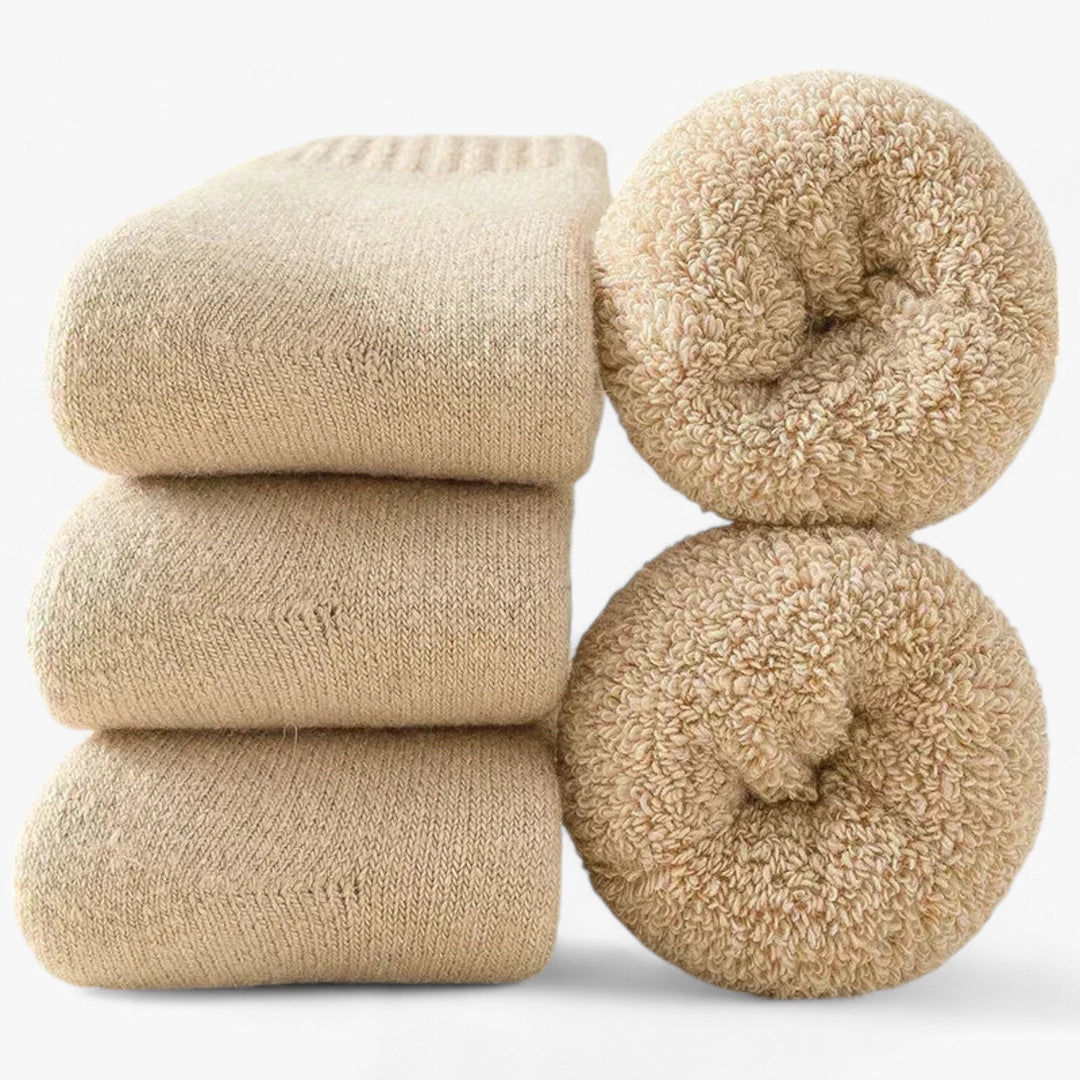 Cosycombe™ Thermal Wool &amp; Cashmere Socks, 3 Pairs – Fleece Loop Warmth