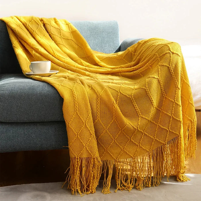 Cosycombe™ Chunky Knit Throw Blanket with Soft Cashmere-Feel Touch