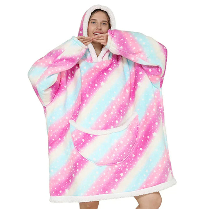 Cosycombe™ Oversized Fleece Blanket Hoodie with Hood and Big Pockets