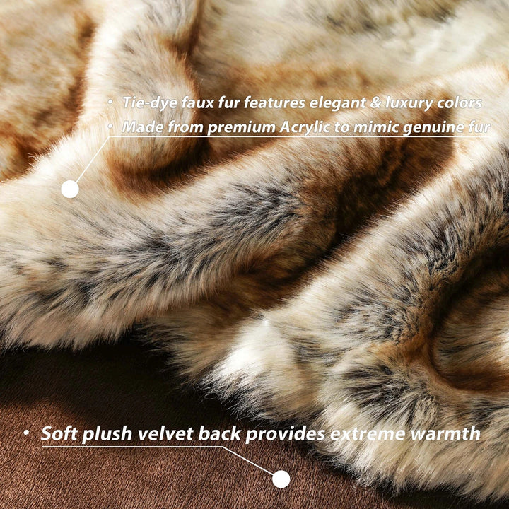 Cosycombe™ Plush Faux Fur Throw Blanket for Sofa and Bedroom, Extra Warm