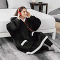 Cosycombe™ Fluffy Fleece Blanket with Sleeves for Women – Hands-Free Cosy