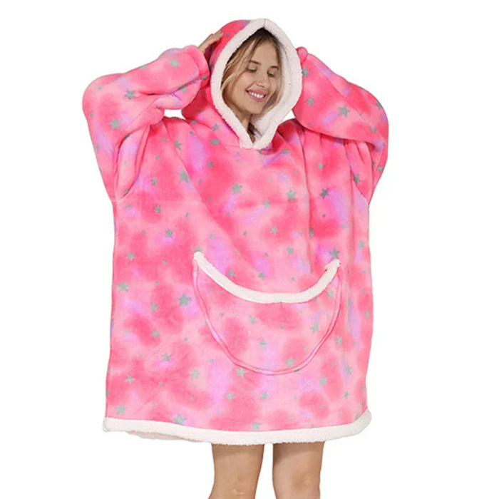 Cosycombe™ Oversized Fleece Blanket Hoodie with Hood and Big Pockets