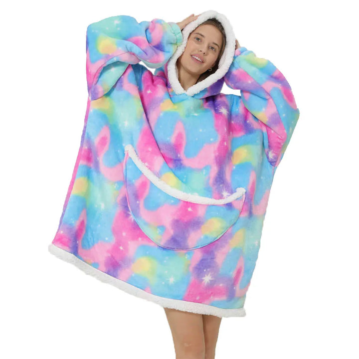 Cosycombe™ Oversized Fleece Blanket Hoodie with Hood and Big Pockets