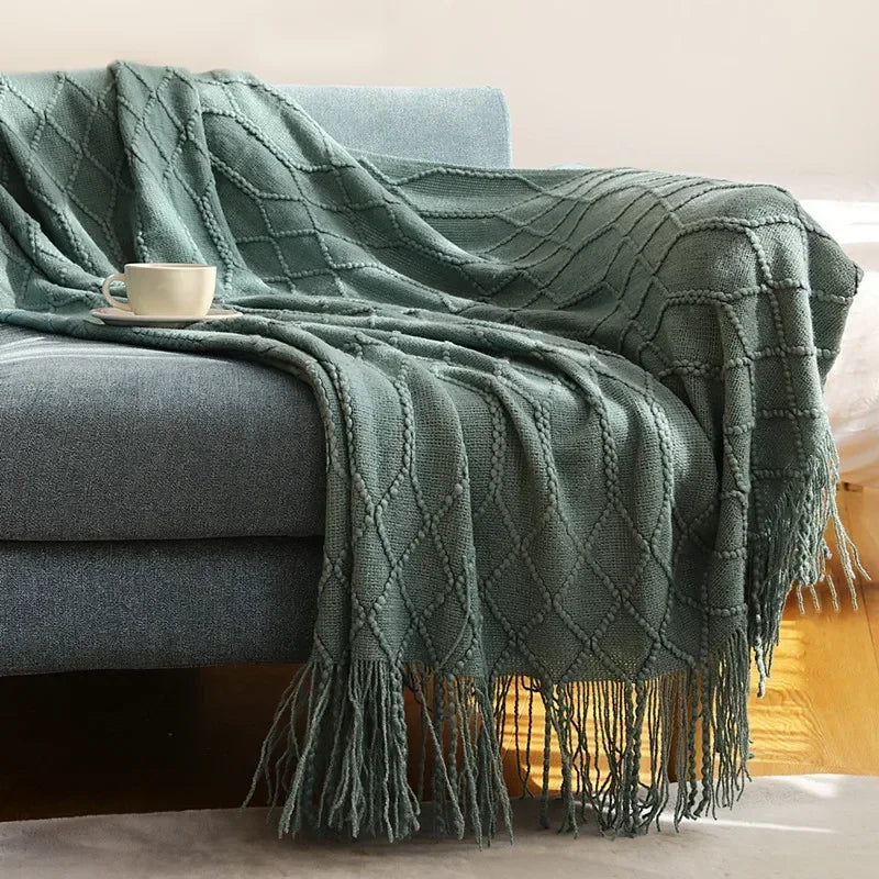 Cosycombe™ Chunky Knit Throw Blanket with Soft Cashmere-Feel Touch