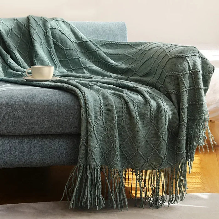 Cosycombe™ Chunky Knit Throw Blanket with Soft Cashmere-Feel Touch