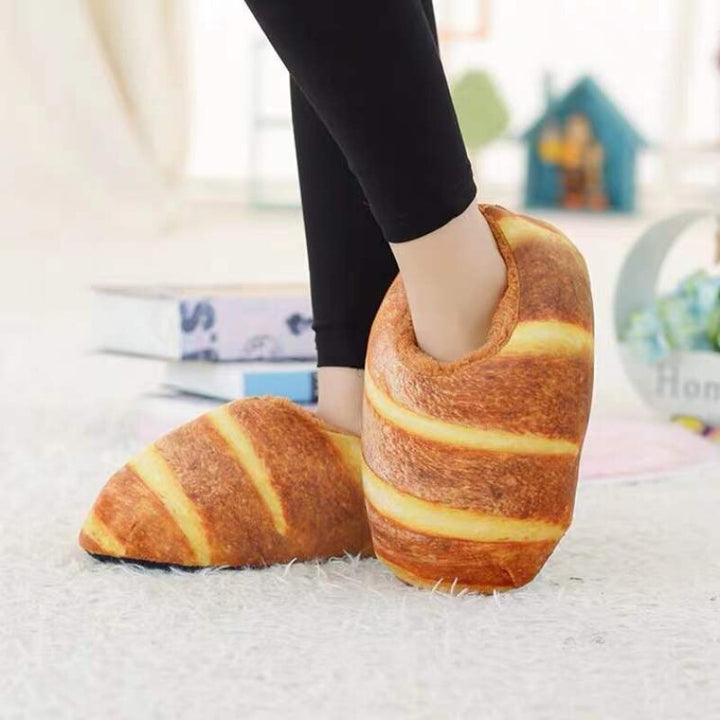 Cosycombe™ Toast Bread Winter Slippers with Fleece Lining and Ankle Cuff