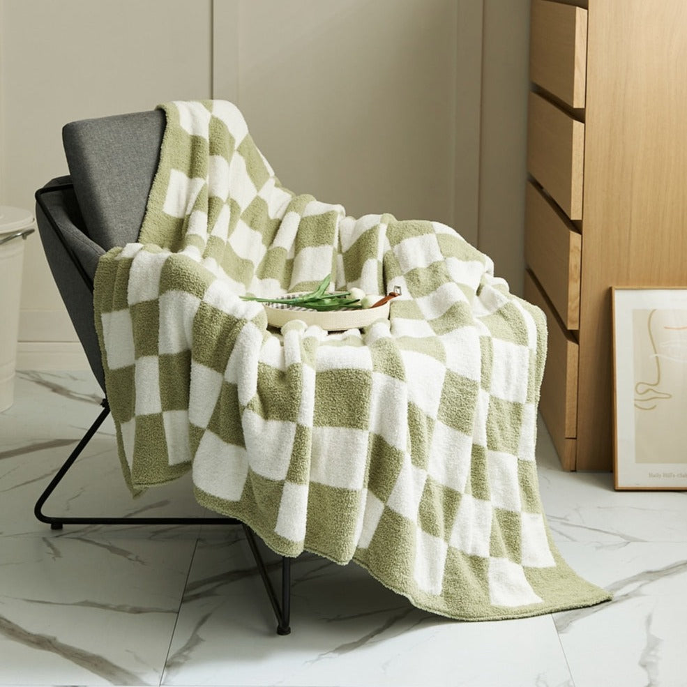 Cosycombe™ Colourful Checkerboard Throw Blanket for Sofa and Bed