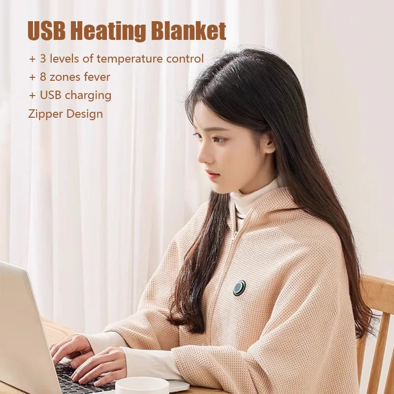 Cosycombe™ Lightweight USB Heated Travel Blanket for Winter