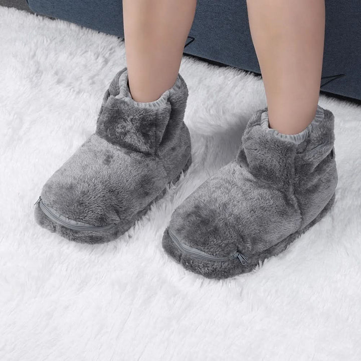 Cosycombe™ USB Heated Plush Slippers for Warm, Cosy Feet at Home