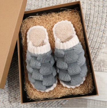 Cosycombe™ Fluffy Lined Slip-On Slippers with Cushioned Insole