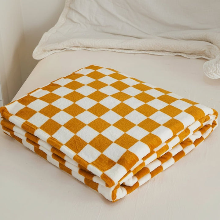 Cosycombe™ Checked Flannel Fleece Blanket, Soft and Anti-Pilling
