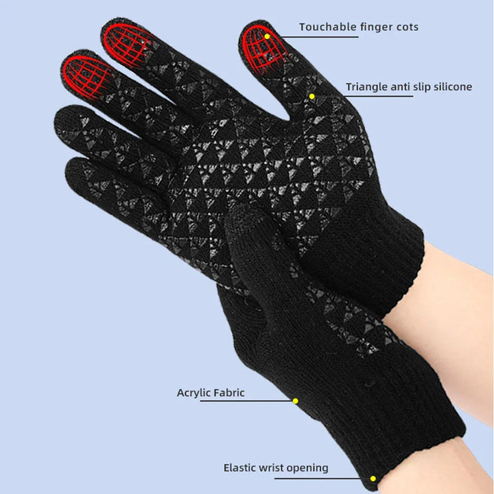 Cosycombe™ USB Heated Touchscreen Gloves with Non-Slip Grip