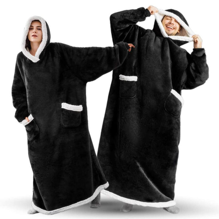Cosycombe™ Extra-Long Hooded Snuggle Blanket with Sleeves – Unisex