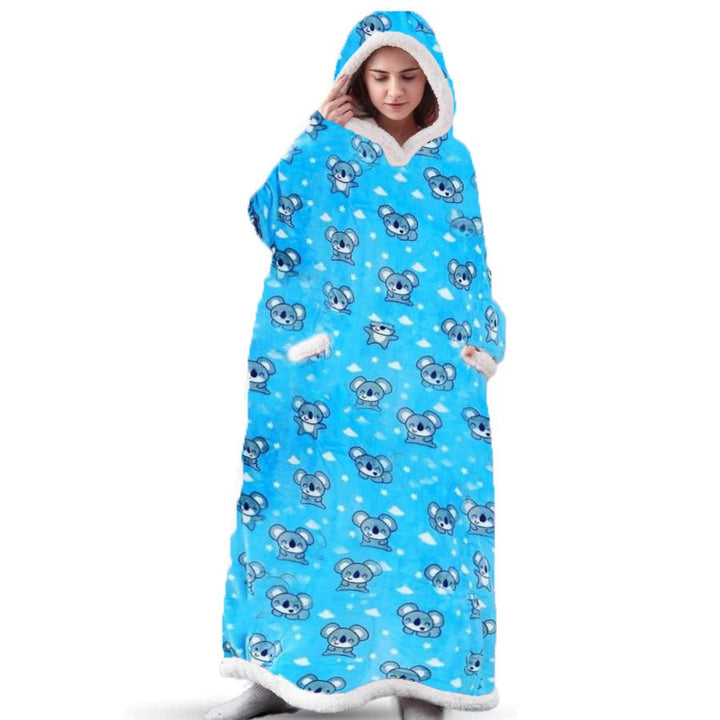 Cosycombe™ Extra-Long Hooded Snuggle Blanket with Sleeves – Unisex