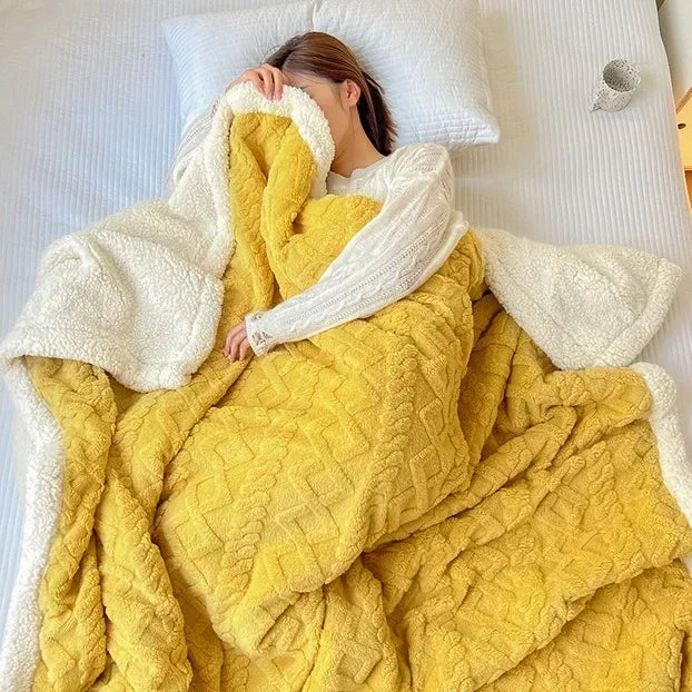 Cosycombe™ Reversible Sherpa Fleece Blanket, Warm Without the Weight