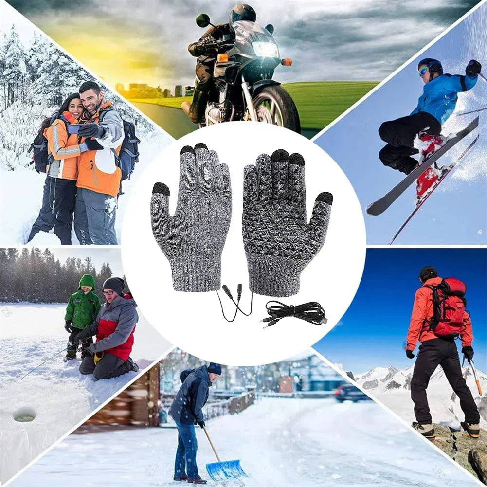 Cosycombe™ USB Heated Touchscreen Gloves with Non-Slip Grip