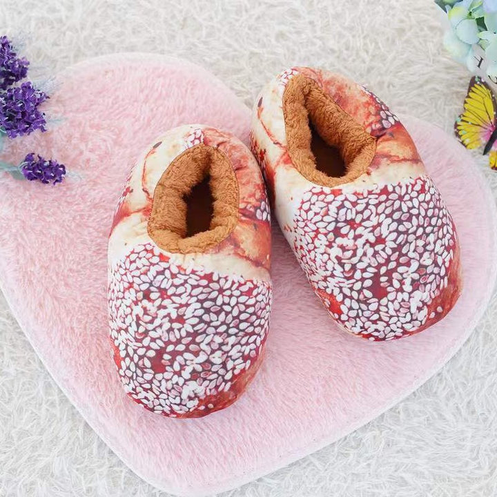 Cosycombe™ Toast Bread Winter Slippers with Fleece Lining and Ankle Cuff