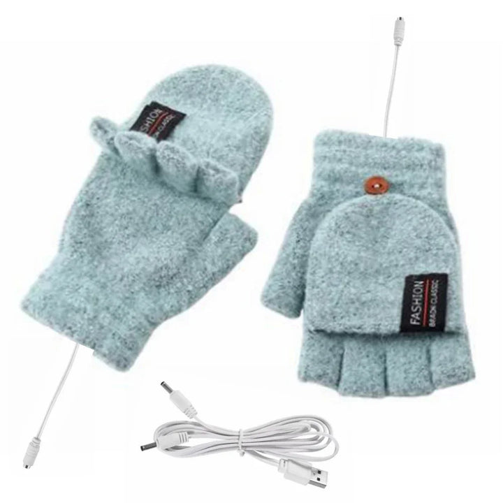 Cosycombe™ USB Rechargeable Heated Knit Gloves with 3 Heat Settings