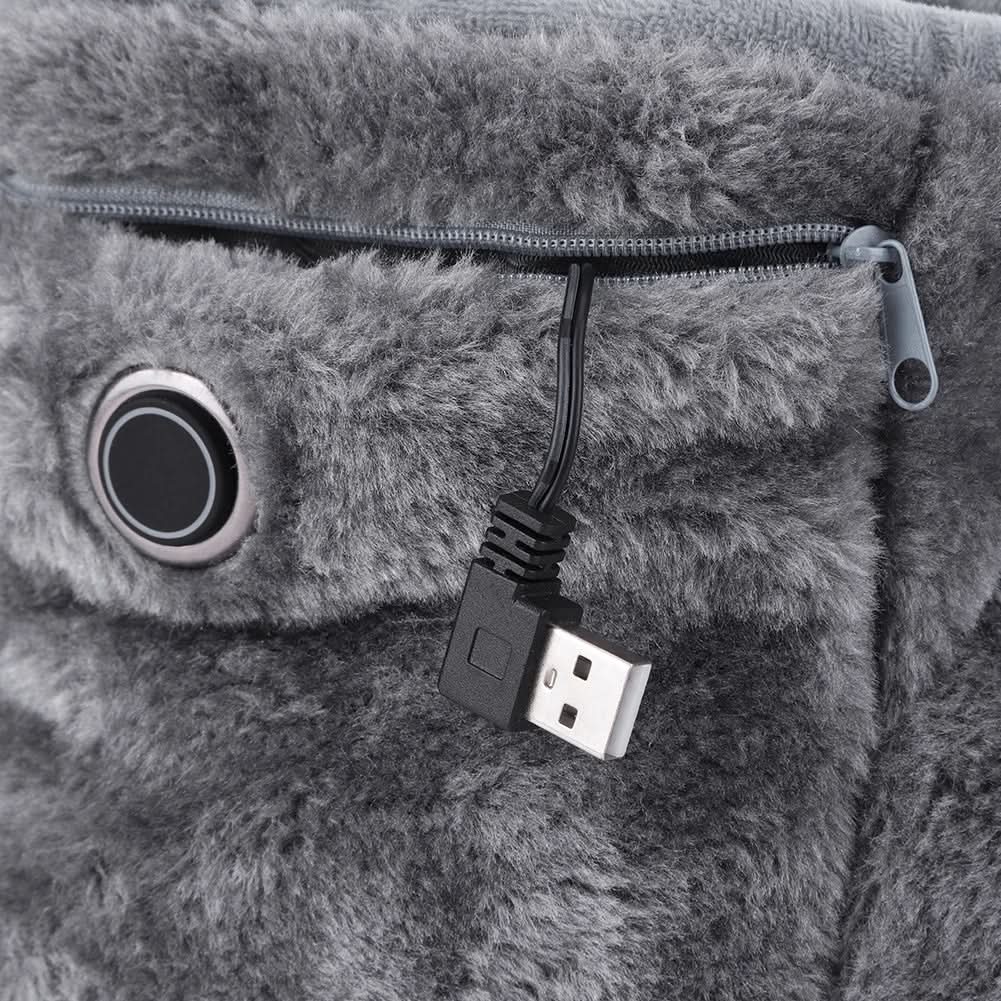 Cosycombe™ USB Heated Plush Slippers for Warm, Cosy Feet at Home