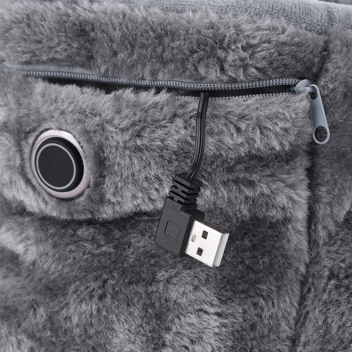 Cosycombe™ USB Heated Plush Slippers for Warm, Cosy Feet at Home