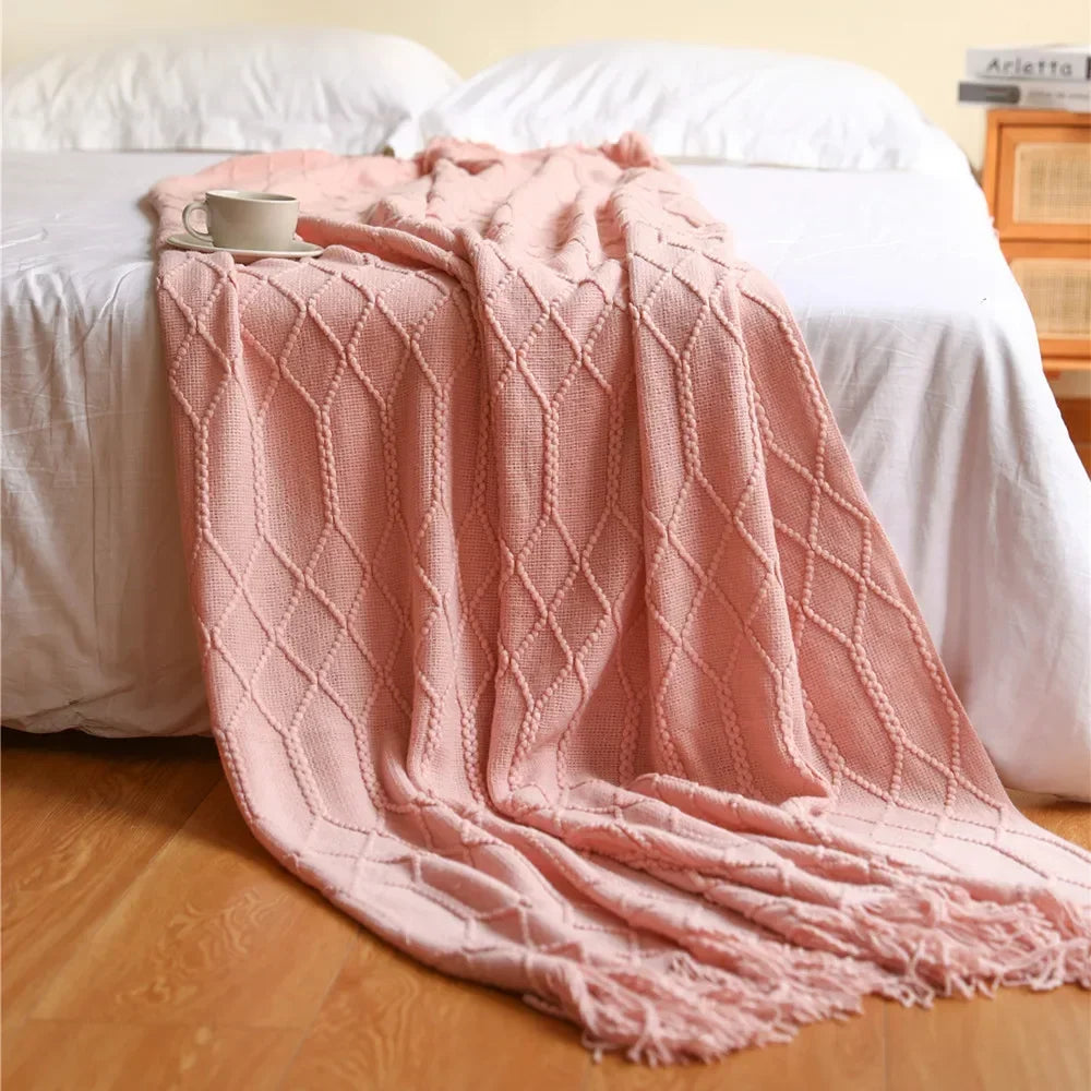 Cosycombe™ Chunky Knit Throw Blanket with Soft Cashmere-Feel Touch